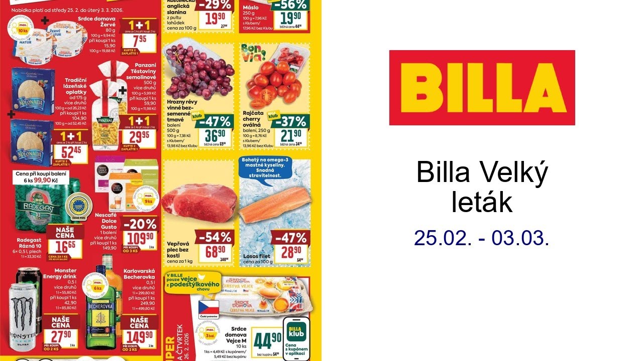 Billa Velký leták 25.02. - 03.03.