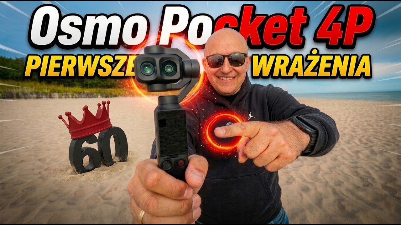 60-tka zmienia wszystko. DJI Osmo Pocket 4P - Pierwsze Wrażenia.
