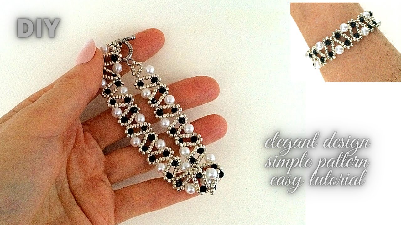 diy bracelet. diy jewelry. simple and easy beading pattern. Beginner beading tutorial