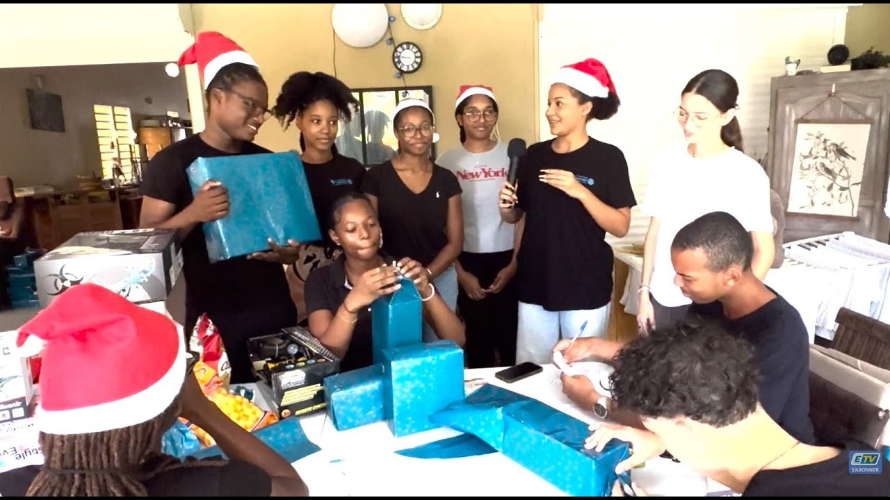 Distribution de cadeaux de noel du Rotary Club en Guadeloupe