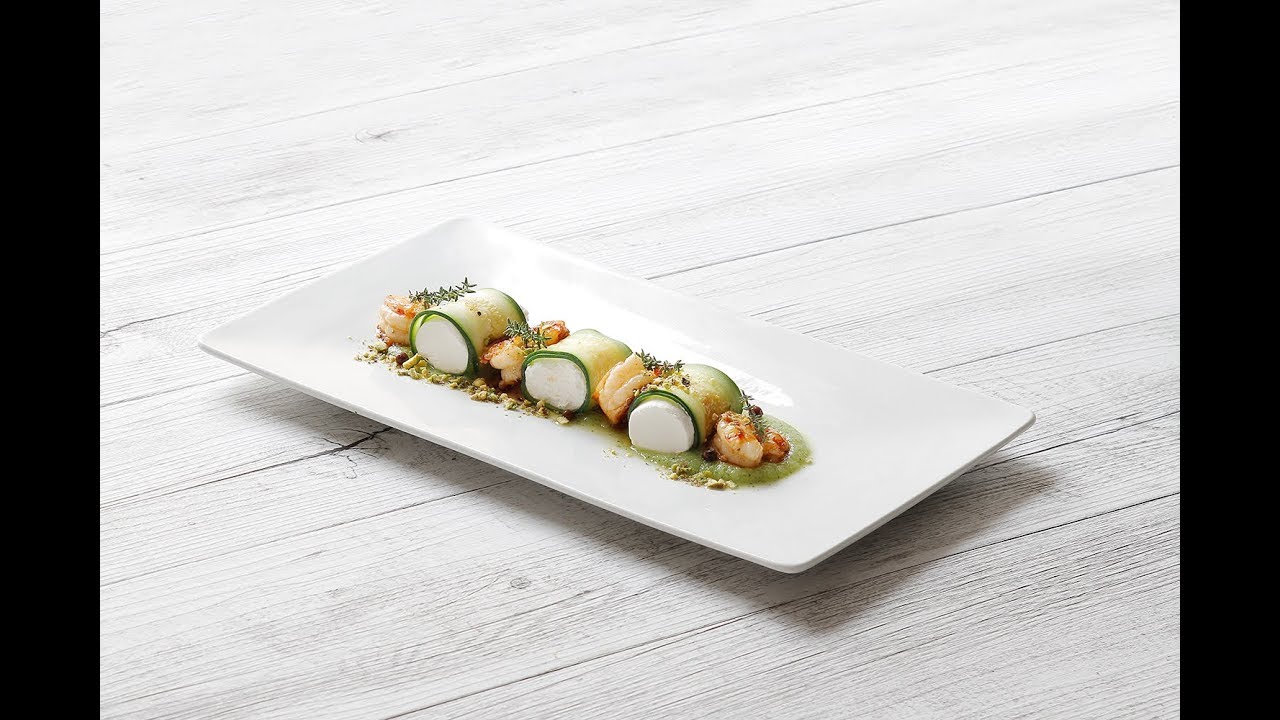 Code di gambero con caprino e zucchine | Chef Marcello Valentino | Saporie