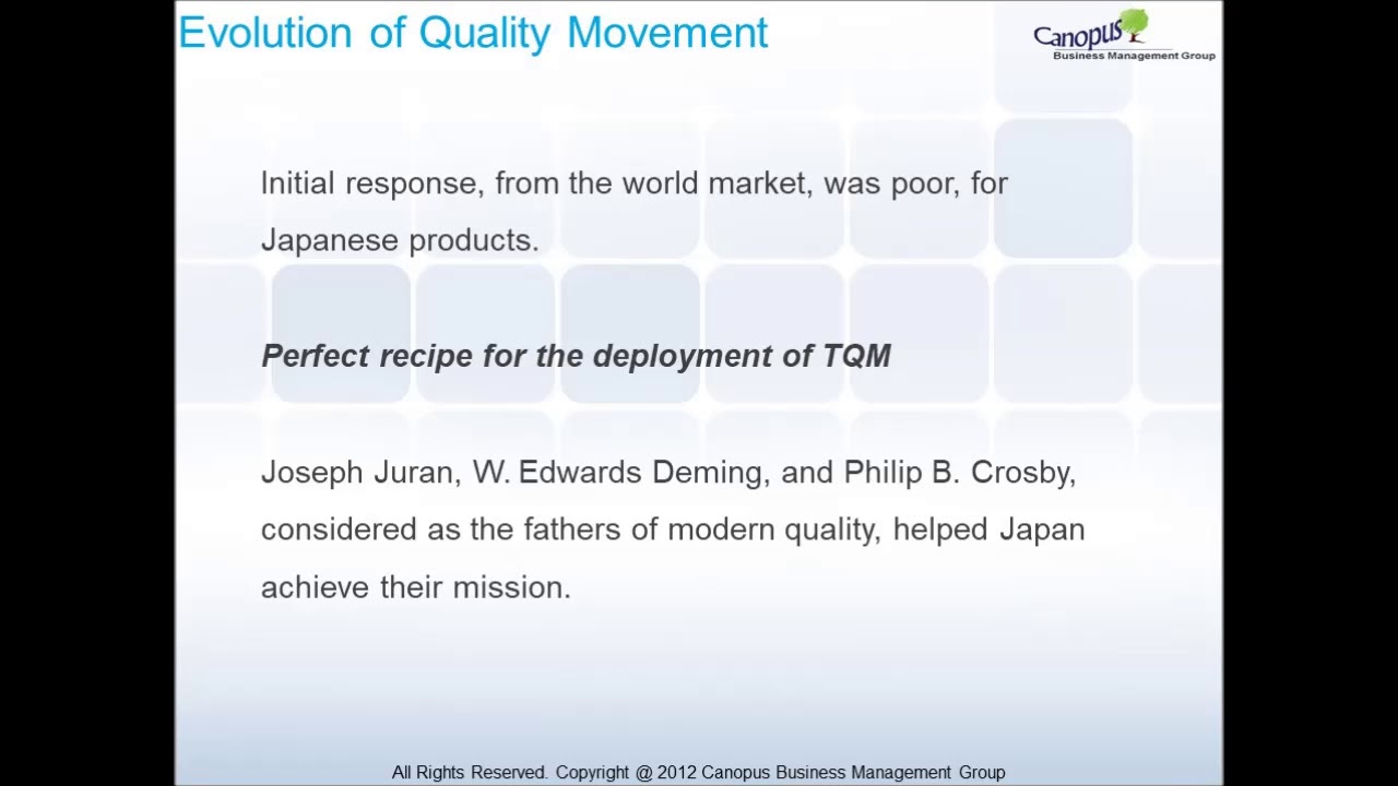 Evolution of Quality Movement