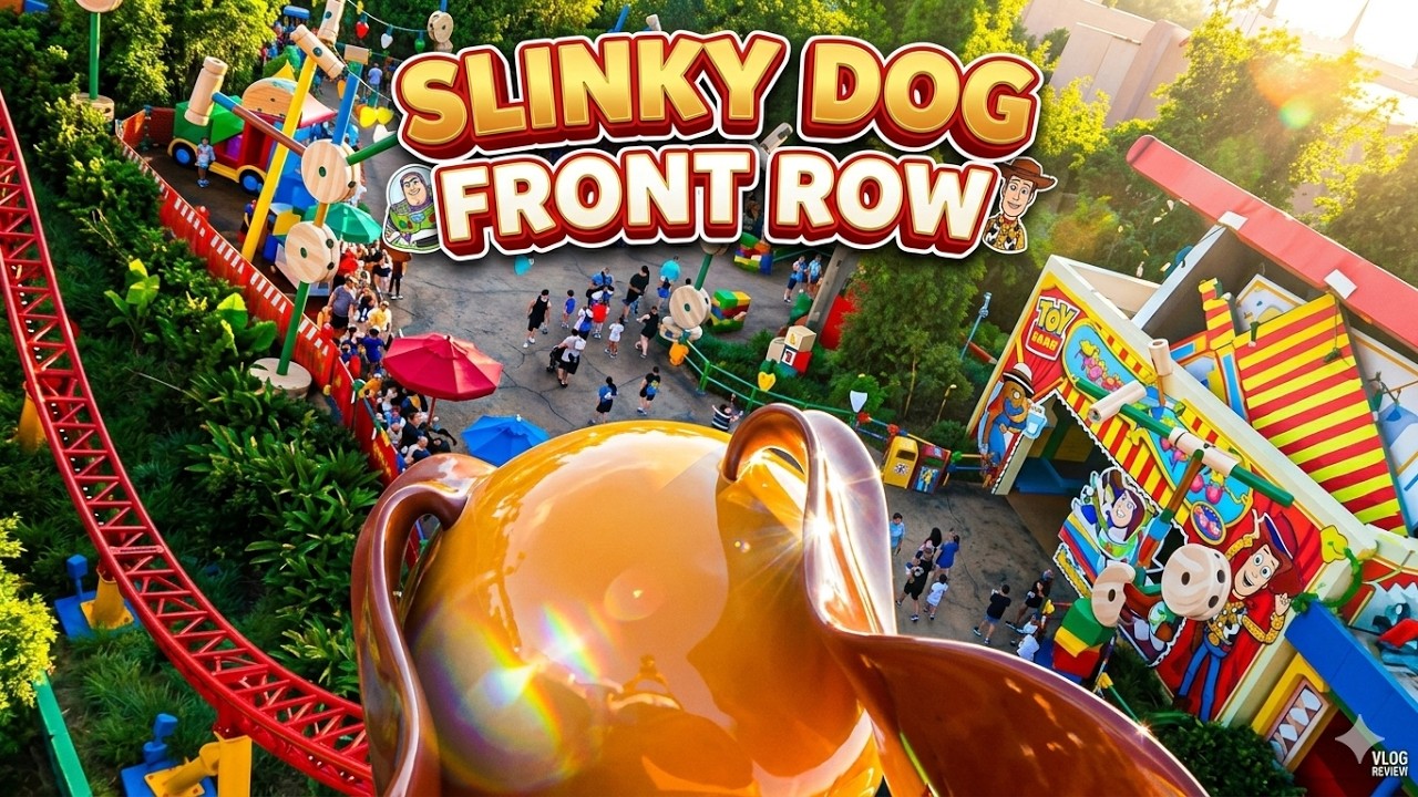 Slinky Dog Dash Ride Experience in 4K | Disney's Hollywood Studios | Disney World #disney