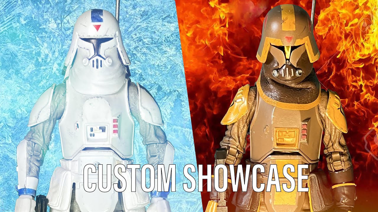 Custom Star Wars The Black Series Cold Assault Clone Trooper and Flame Trooper (The Clone Wars)