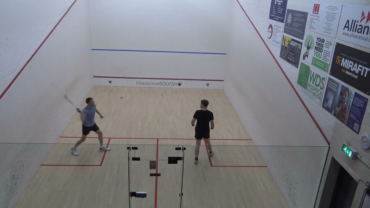 Norfolk squash Sam Perry vs Tim Allenden game 3