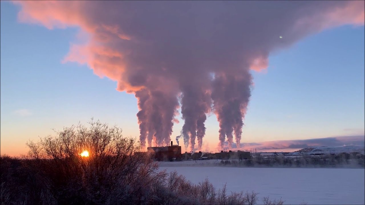 Extreme cold in Saskatoon, Saskatchewan.