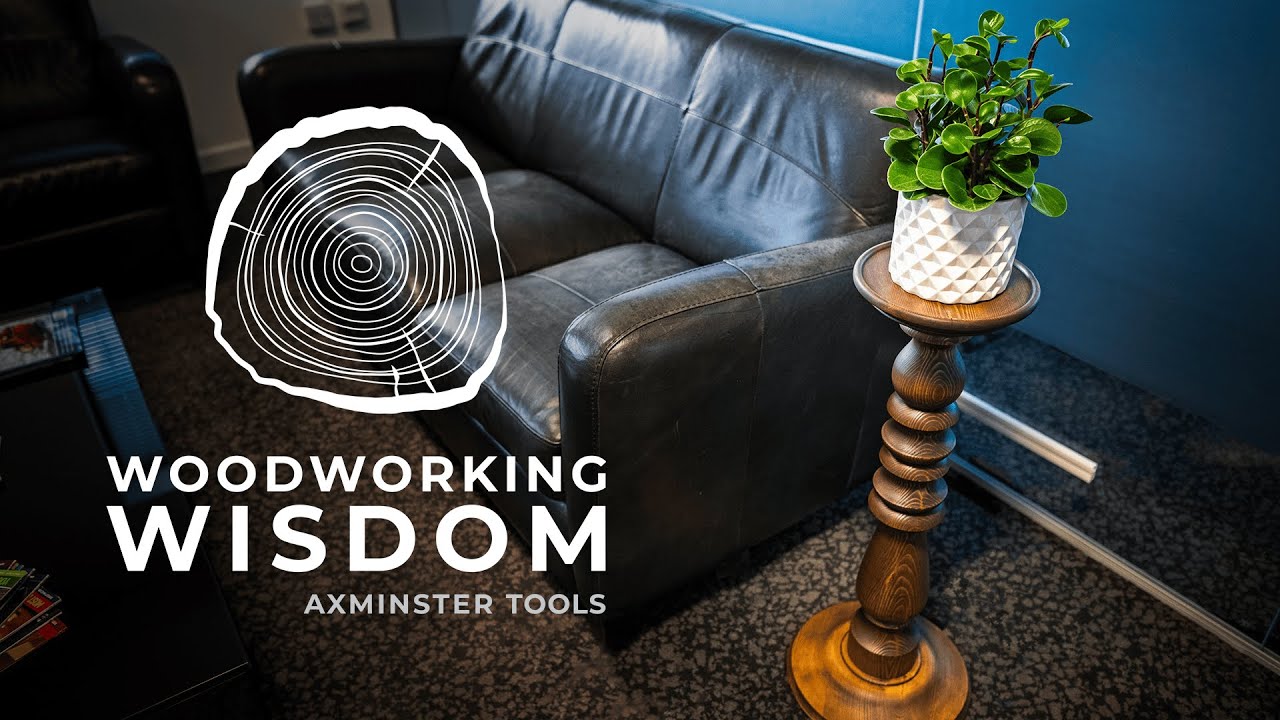 Turned Wooden Plant Stand - Woodworking Wisdom