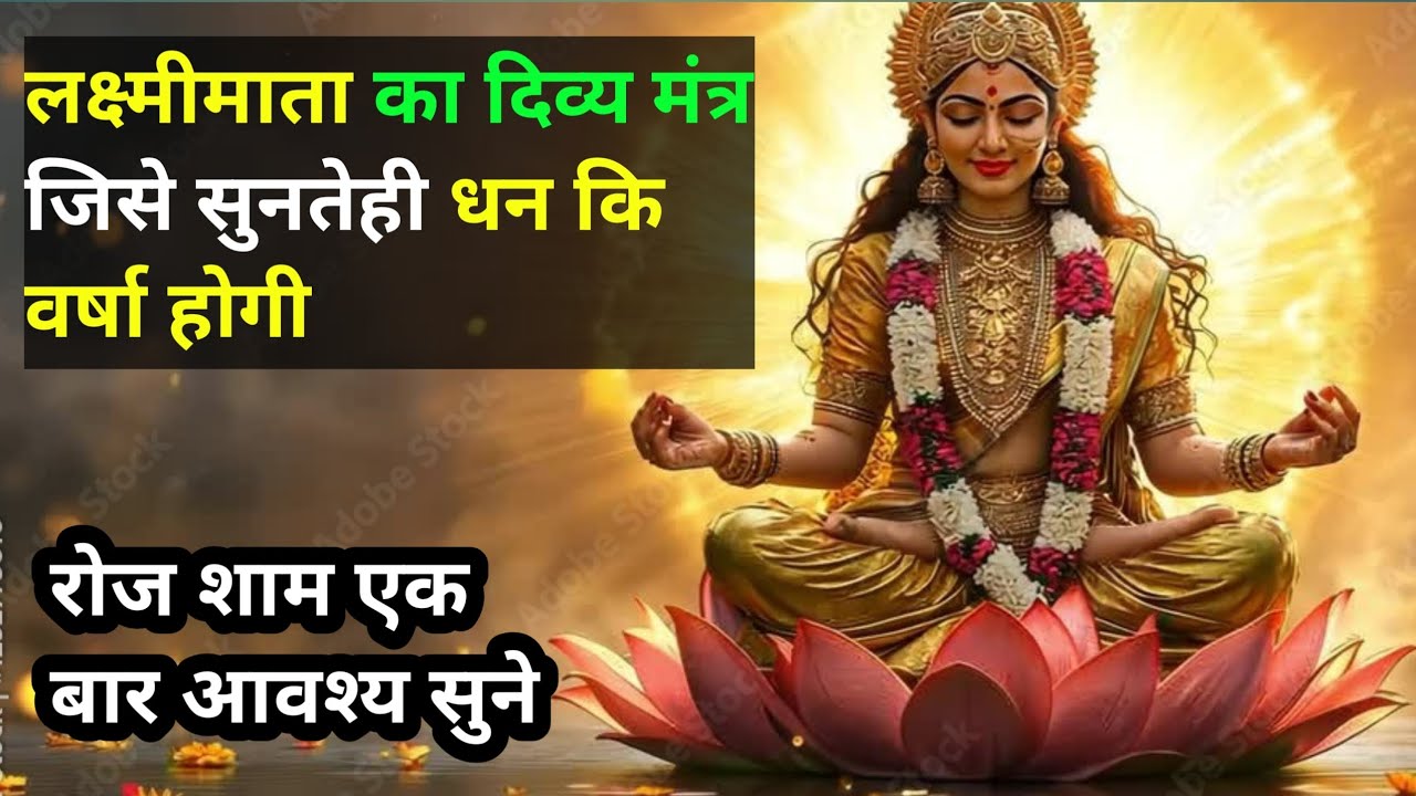 माता लक्ष्मी का दिव्य मंत्र! आँखें बंद करें, मन को शांत करें, और ध्यान लागाकर सुनीये!