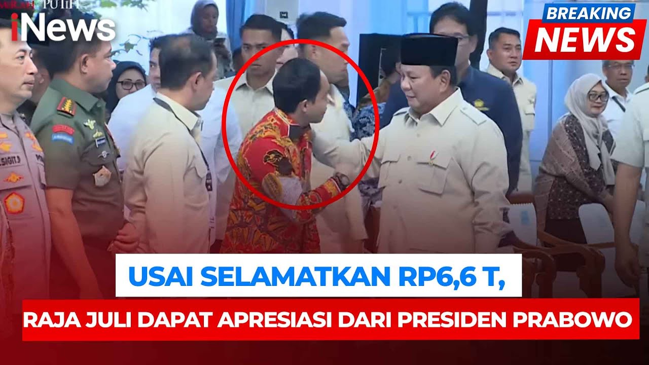 Momen Presiden Prabowo Tepuk Bahu Raja Juli Usai Selamatkan Uang Negara Rp6,6 T | BREAKING NEWS