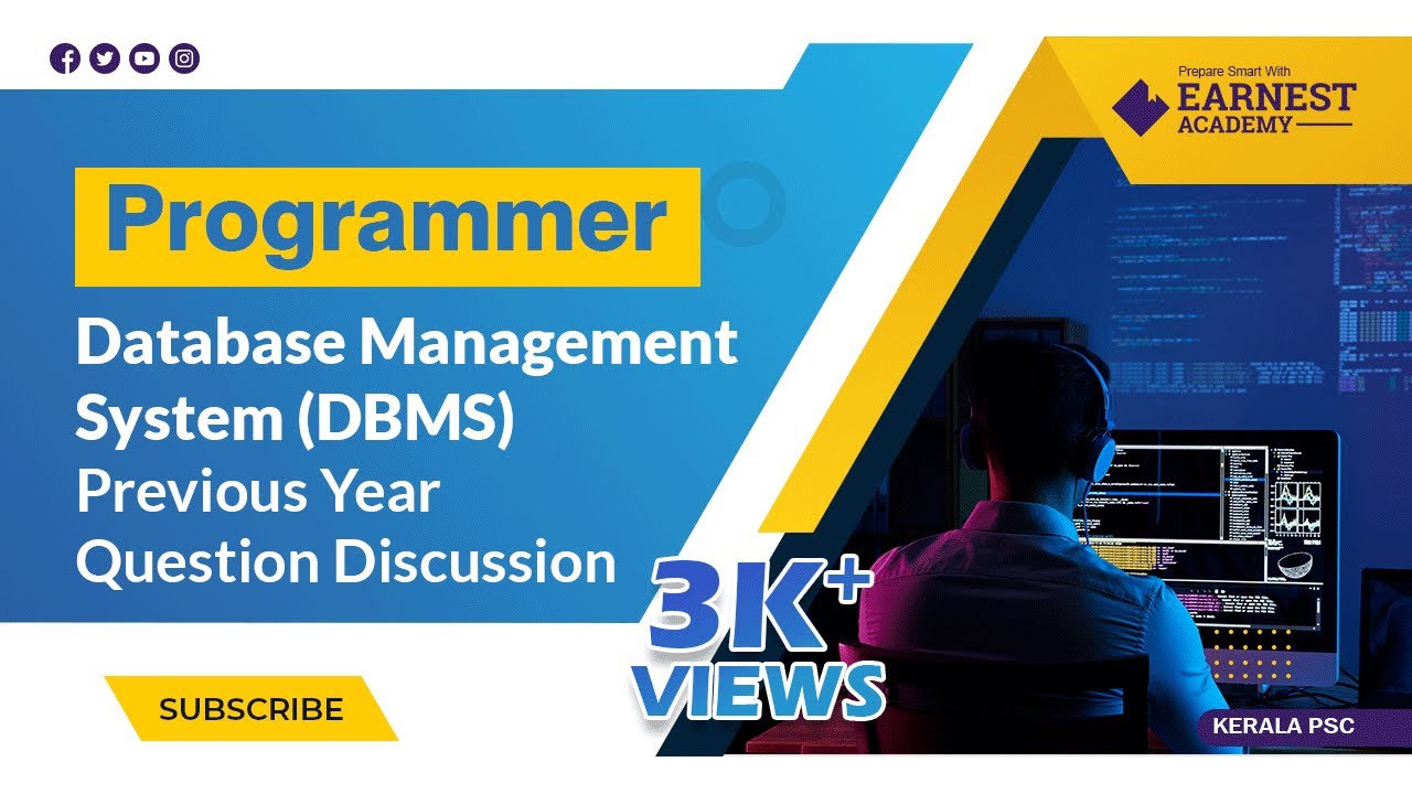 KERALA PSC | PROGRAMMER - DATABASE MANAGEMENT SYSTEMS - PREVIOUS YEAR QUESTIONS