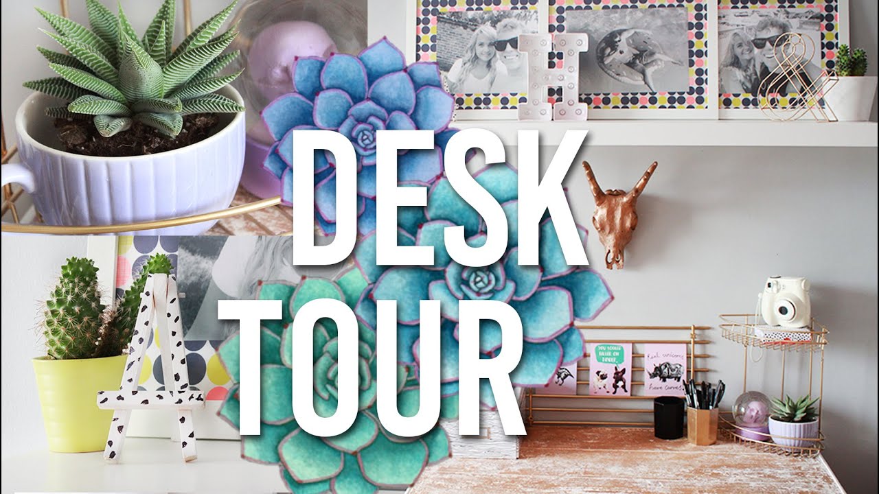 Desk Makeover! DIY Desk Decor and Tour