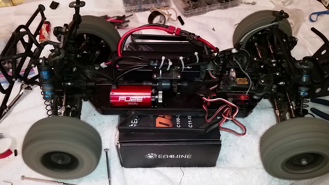 Bench Testing New Dynamite Fuze 3800KV Brushless Motor in Losi TEN-SCTE Short Course Truck