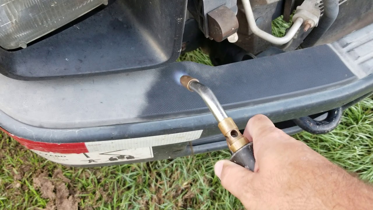 Plastic restored with a torch.