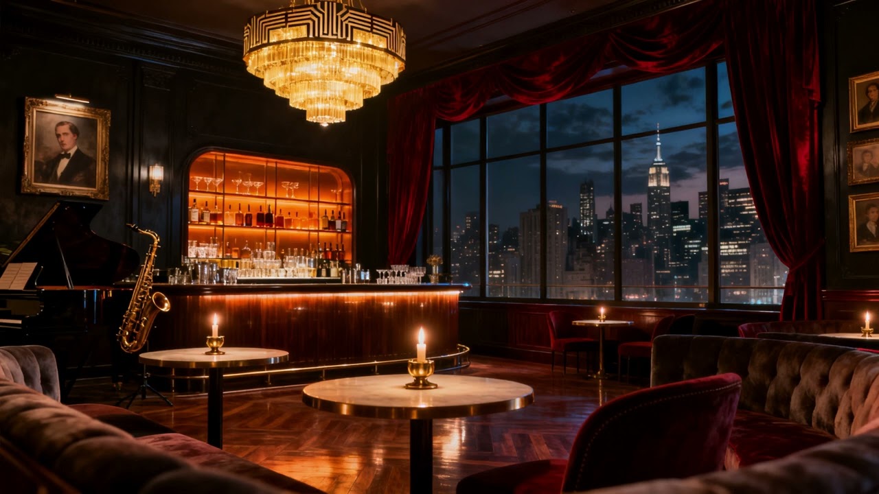 Vintage Jazz Bar Ambience – Calm Night Lounge for Focus & Relaxation