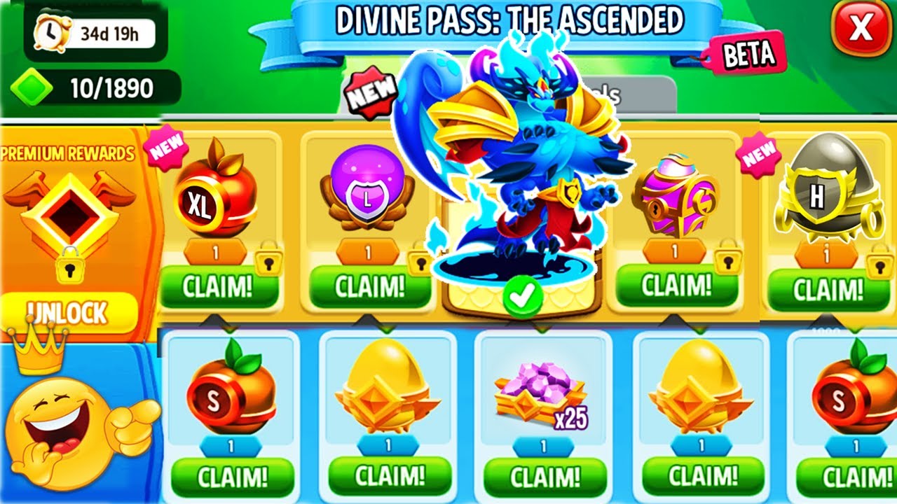 Dragon City: All DIVINE PASS Rewards x High Severed Extractor Dragon | FULL UNLOCKED! 😱