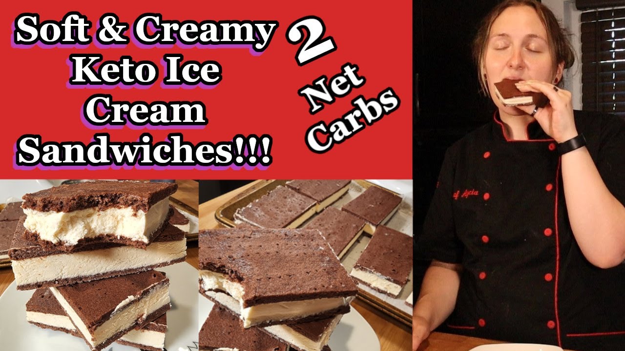 Delicious Soft & Creamy Keto Ice Cream Sandwich Recipe!!