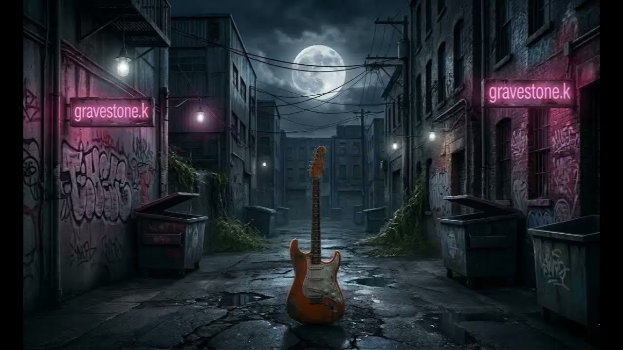 pulsating guitar with darkness