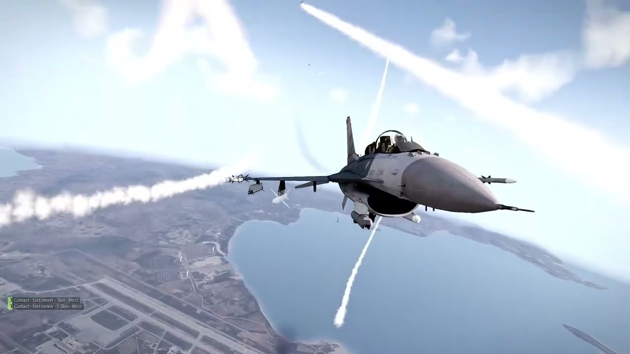 2 минуты назад состоялся первый воздушный бой между Grumman F-14A Tomcat и американским F-16. Посмот