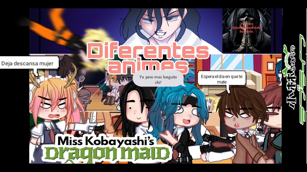 🦎Diferentes animes reaccionan a miss kobayashi dragon maid🐉🦖 parte 5