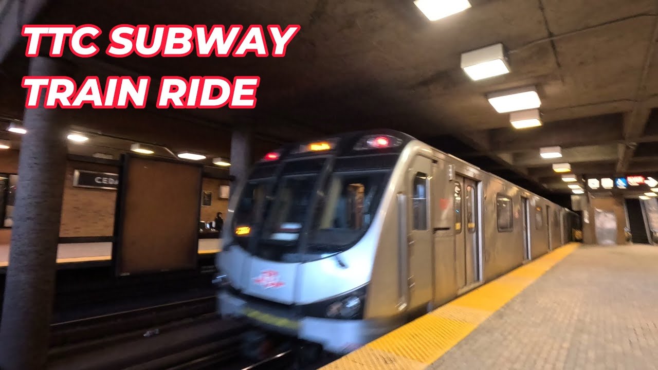 TTC Subway Train Ride on Line 1 from Finch West to Cedarvale Station 
