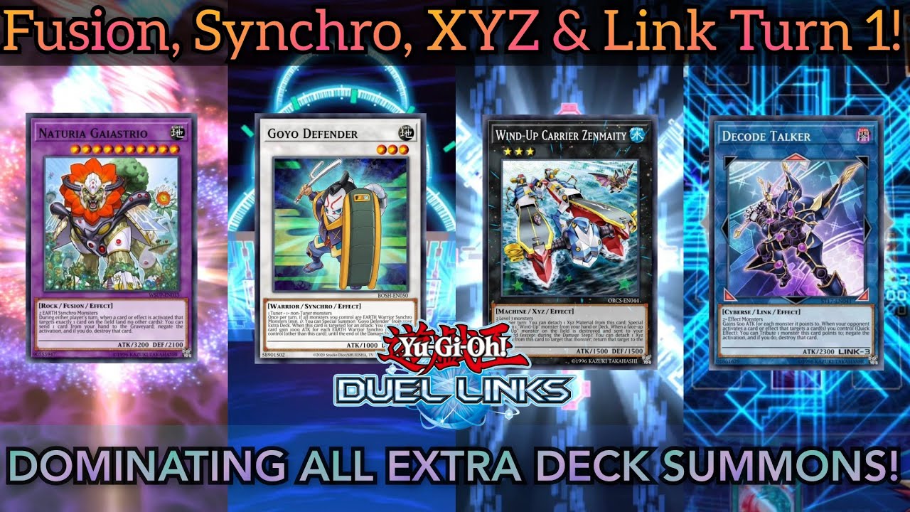 FUSION, SYNCHRO, XYZ & LINK in 1 TURN | The Wind Up Goyo Naturia Decode Talker Deck [Duel Links]