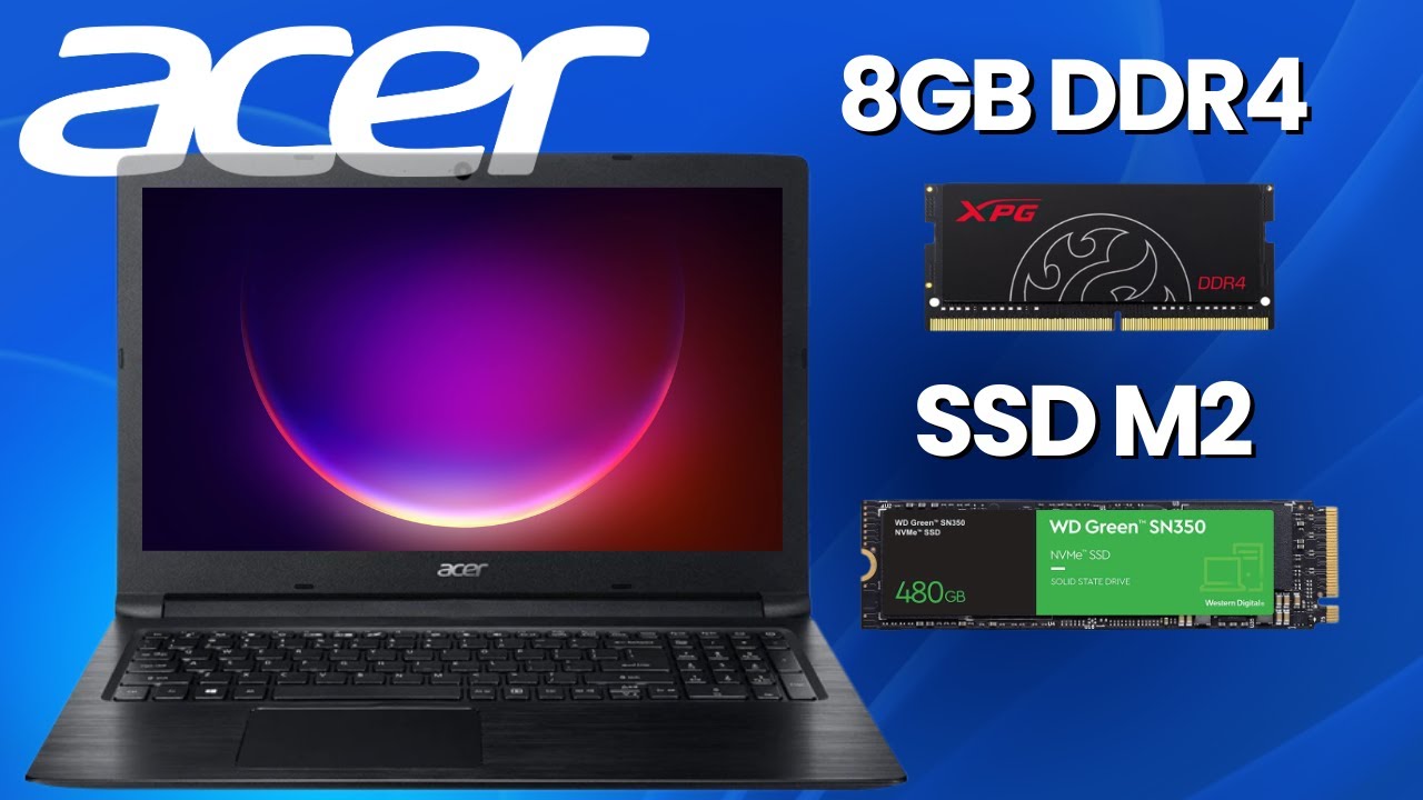 Notebook Acer Aspire A315-53-3470 - Instalando SSD e Memoria RAM