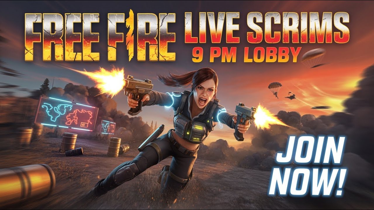RB 9 PM SCRIMS LIVE LOBBY   || #freefire #frefirelive #fflive