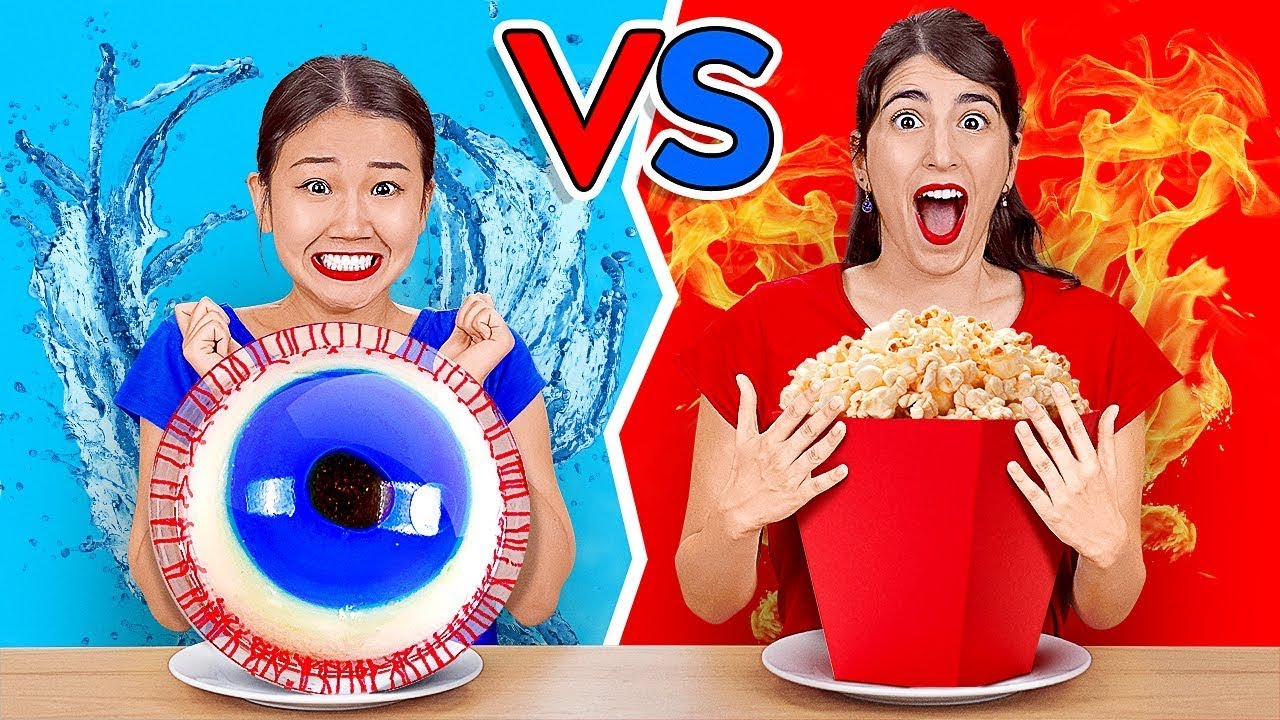 DESAFIO VERMELHO VS. AZUL || Comendo Tudo de Uma Cor por 24 Horas por 123 GO! CHALLENGE