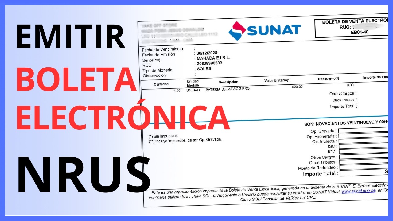Cómo EMITIR Boleta Electrónica en el NRUS | SUNAT 2026 (Paso a Paso)