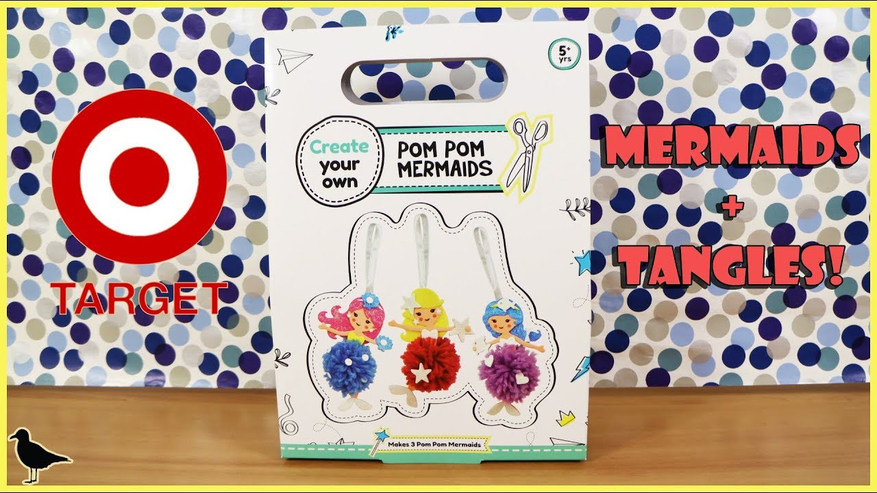 Create Your Own Pom Pom Mermaids DIY Kit Unboxing & Review! | Birdew Coloury-Doo's