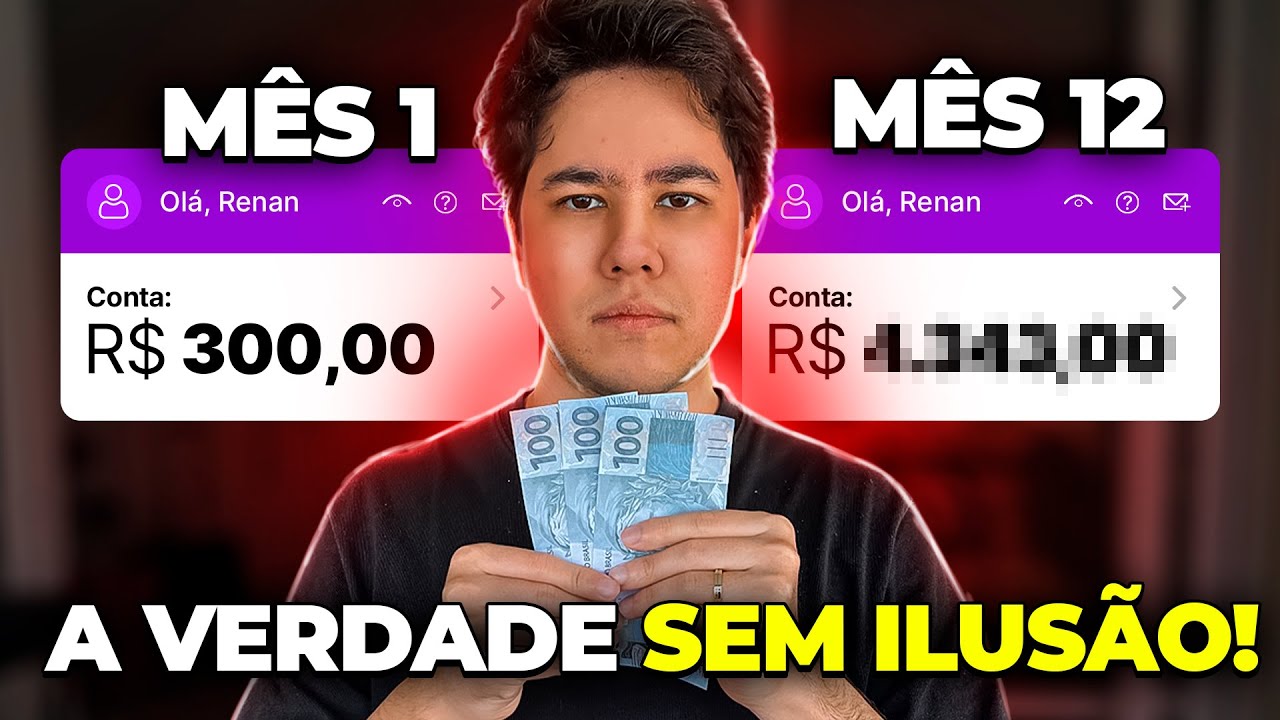 COMPLETEI 1 ANO INVESTINDO 300 REAIS POR M&Ecirc;S! (Vis&atilde;o Realista)