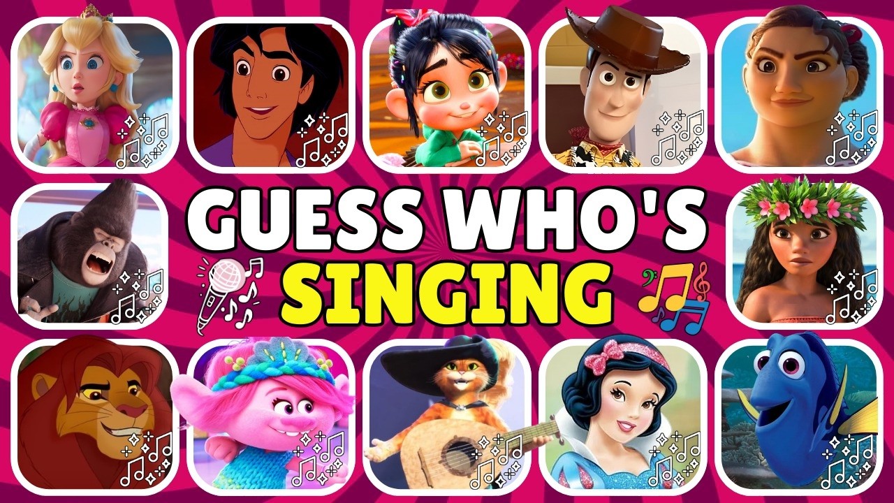 Guess The Disney Character by Voice Disney Song Quiz Challenge! Moana, Simba, Rapunzel, Olaf or Elsa
