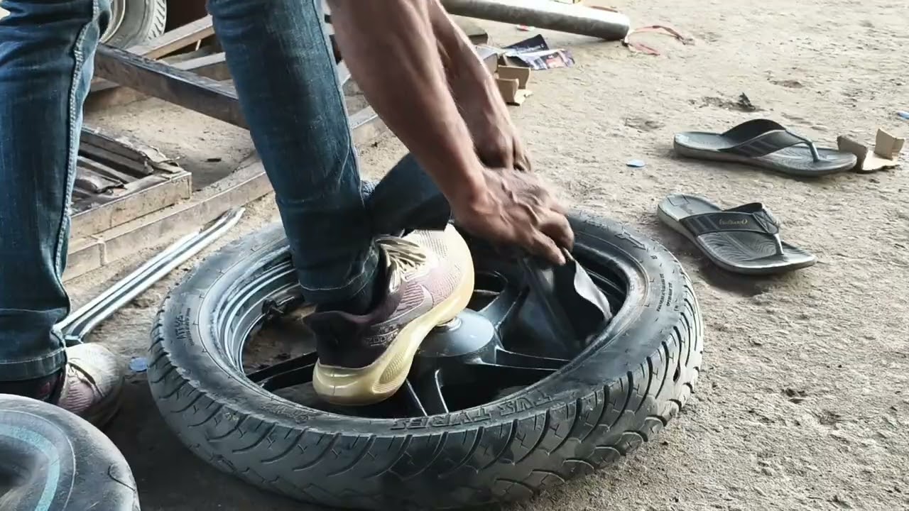 Splendor Tyre tubeless tyre fiting esyly kese kare 