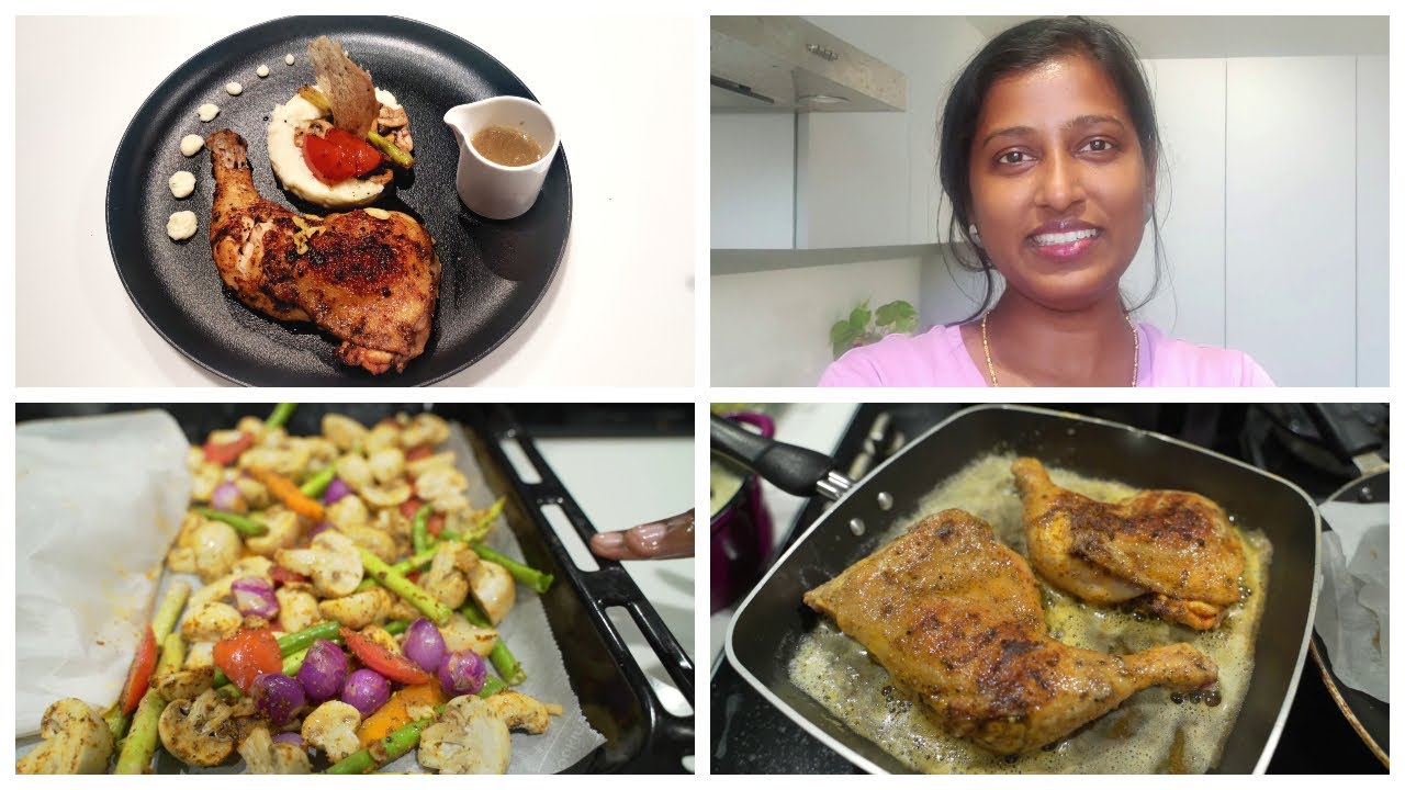 ungaluku pidichirka? I tried to recreate this/Roasted chicken with vegetables and mashed potatoes