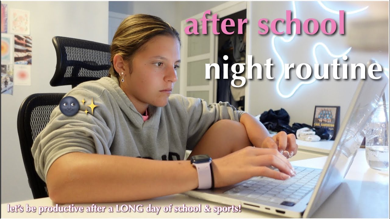 after school/night routine 🌑🥱 | senior year!