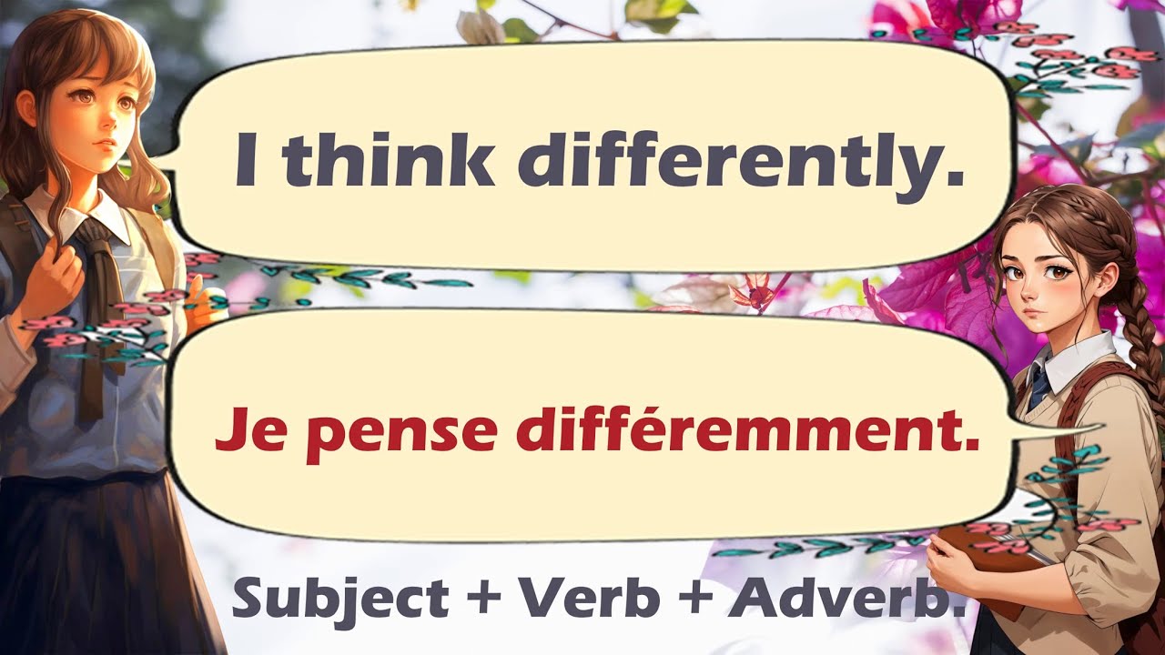 60 French Sentences with Adverbs (B1 Level) | Subject Verb Adverb Practice