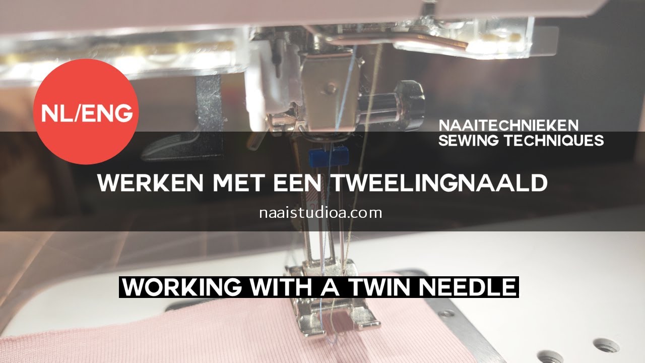 🪡🧵Werken met een tweelingnaald (Werkwijze inrijgen)/working with a twin needle