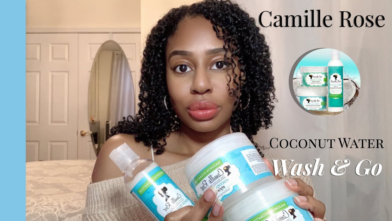 Moisturized and Defined Wash & Go Hairstyle | Camille Rose Naturals Coconut Water | Winter Hydration