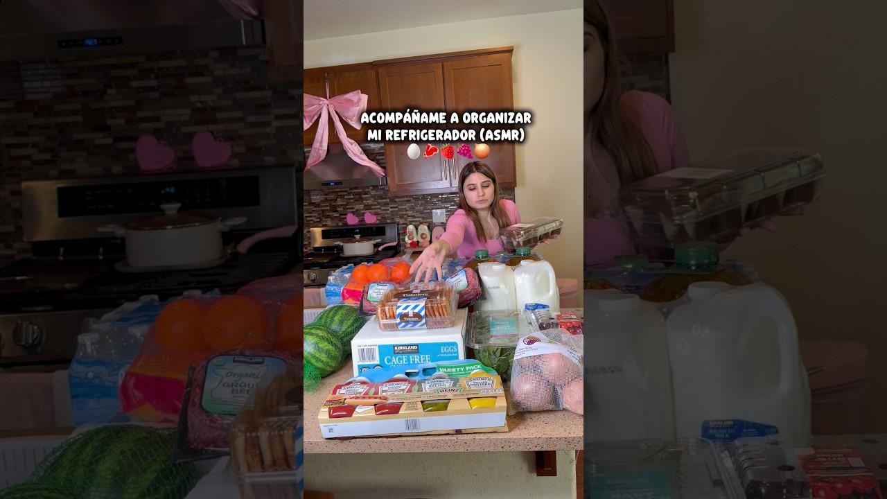 Acomp&aacute;&ntilde;ame a organizar mi refrigerador 🥩🍇🥚 #fridgedeepcleaning #asmrsounds #momlife
