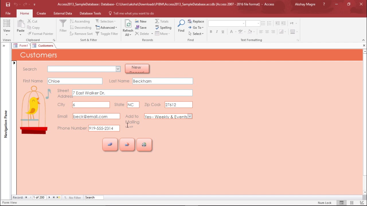 MS Access 2016 - Create a Database Switchboard