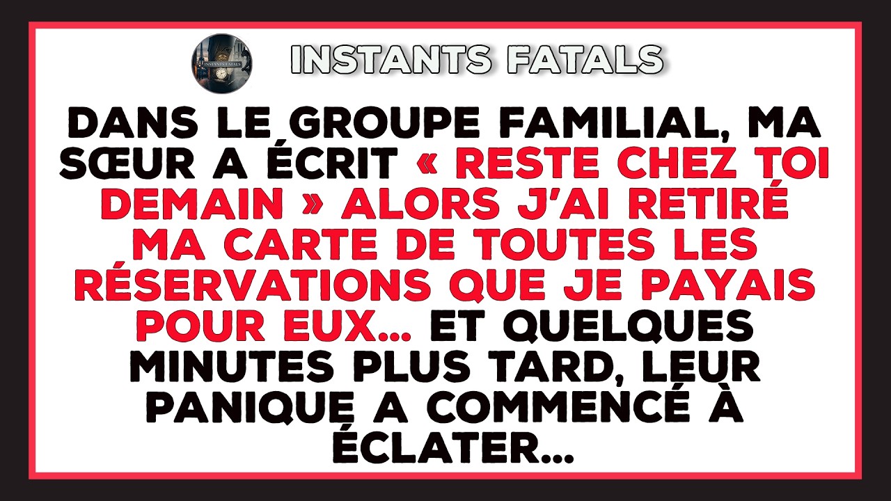 Avant L’anniversaire De Papa, Ma Sœur A Écrit Dans Le Chat Familial « Restez Chez Vous ». Moi, Je…