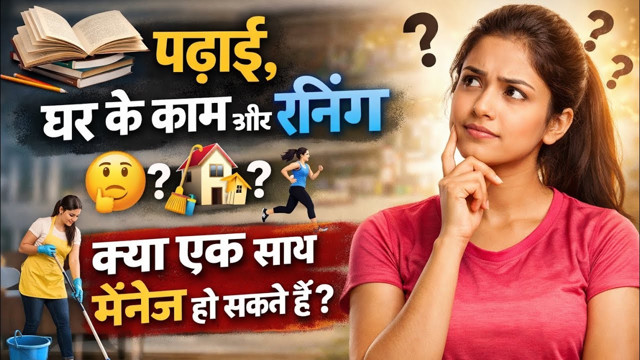 Study 📚✏running🏃house hold work kese manage karti hu mai 🙌 tips for time management  ⌚