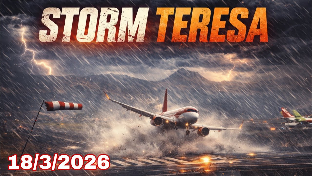 THERESE STORM LIVE MADEIRA AIRPORT / LPMA