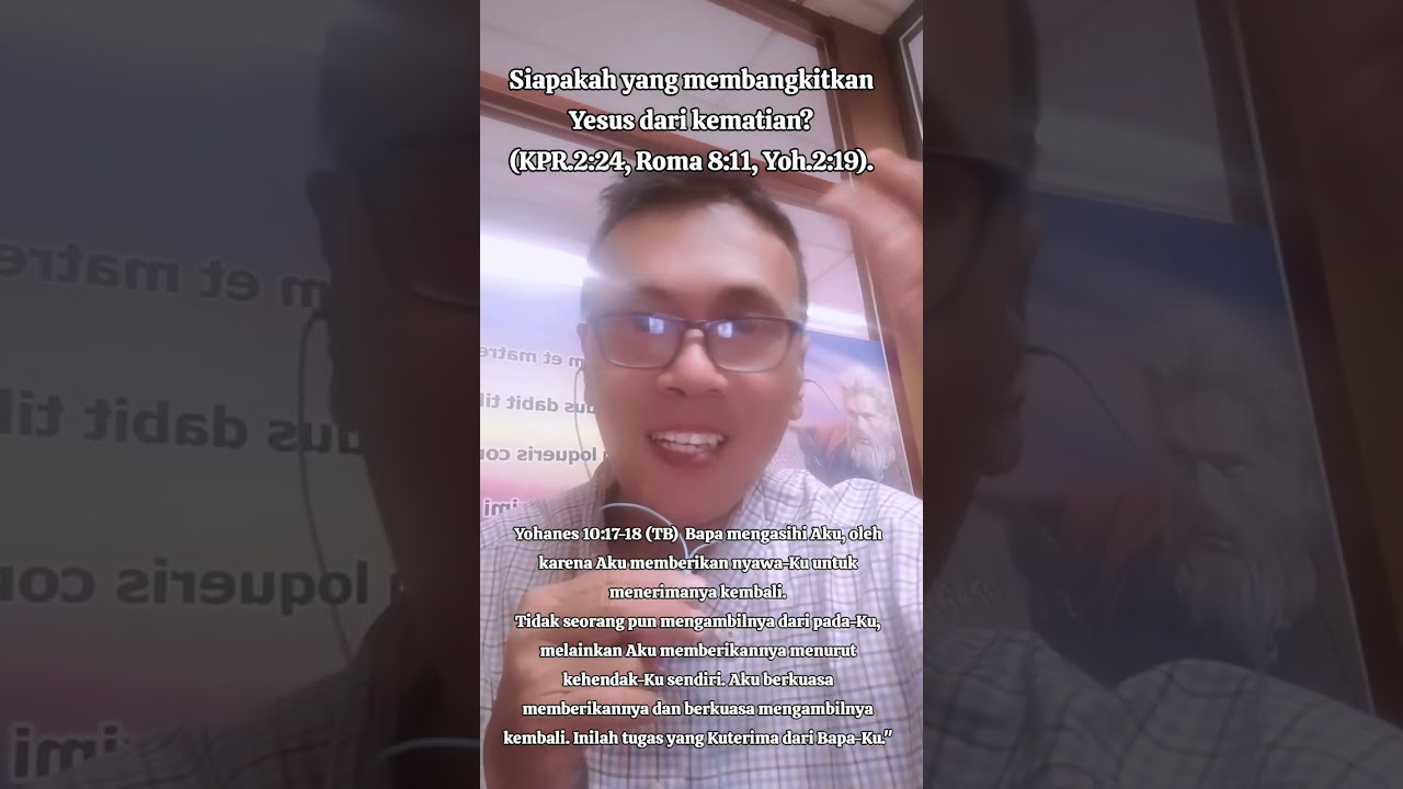 Siapakah yang membangkitkan Yesus dari kematian? (Pdt.Dr.Soneta S Siahaan, SE.,M.Th).