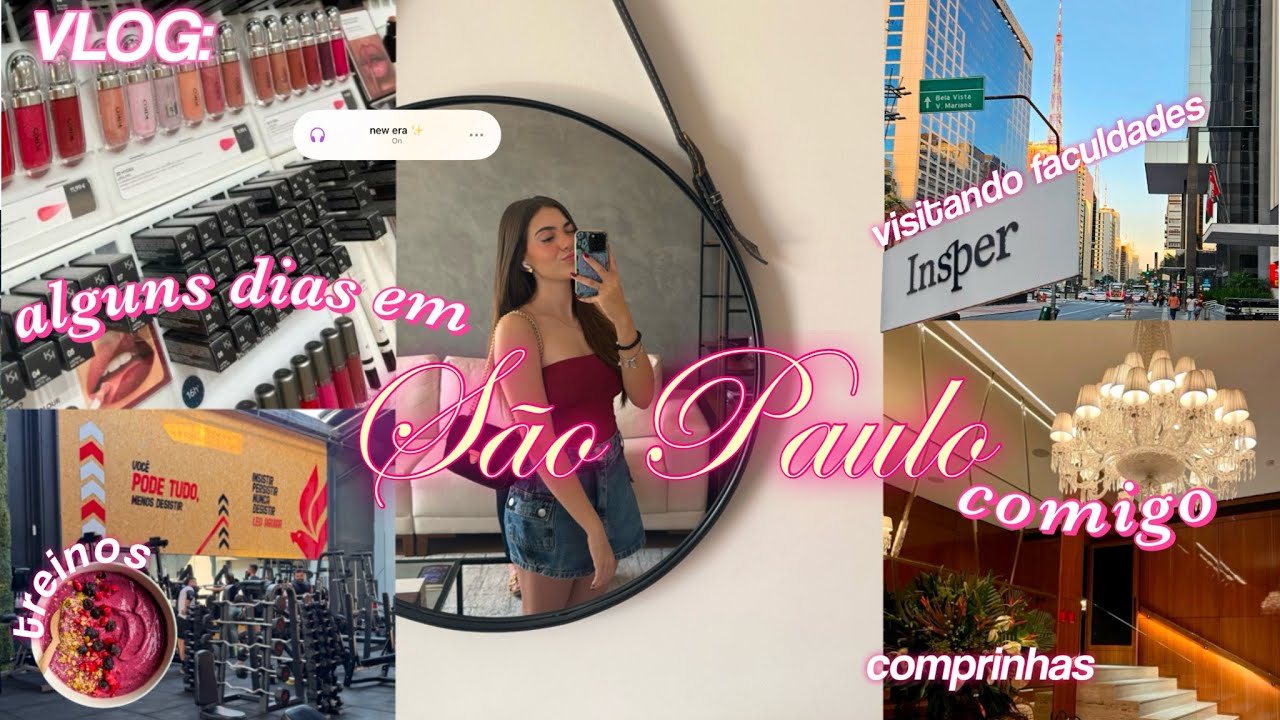 VLOG: alguns dias em São Paulo comigo 🛍️🏬 | comprinhas, faculdades, academia e maiss