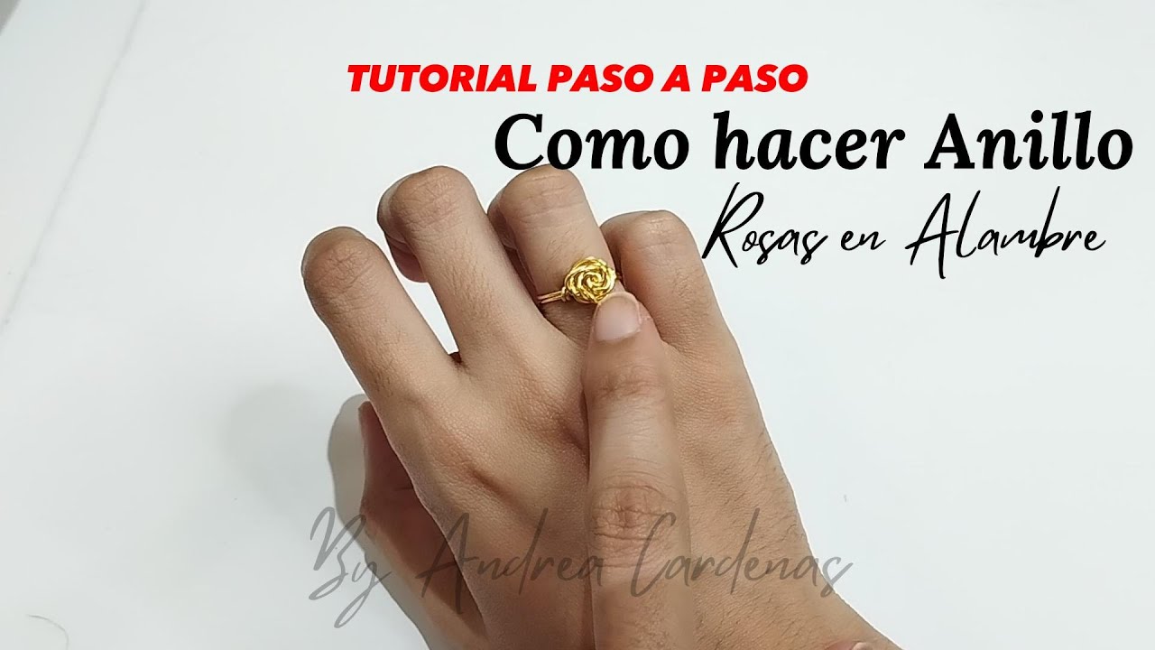 Anillo de Rosa en Alambrismo | Tutorial de Bisutería Fácil y Paso a Paso