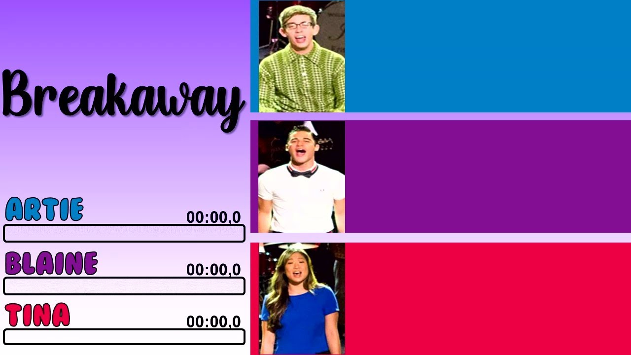 Glee - Breakaway | Line Distribution + Lyrics