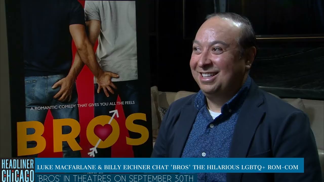 Billy Eichner & Luke Macfarlane hilarious 'Bros' movie interview 2022 romcom + Meghan Markle