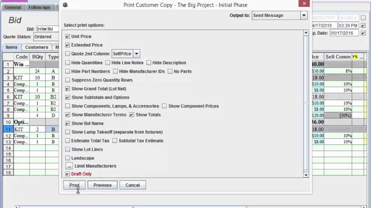 Commissioned Order - Change Order from Projects