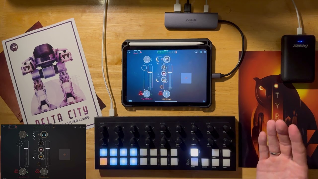 Using an iPad with external hardware for music production - part 2: AUM and Torso T-1 sequencer